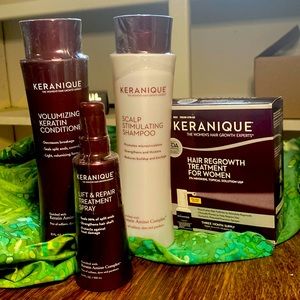 KERANIQUE Hair regrowth system, unopened. Full sizes. 4-piece kit. Make offer!